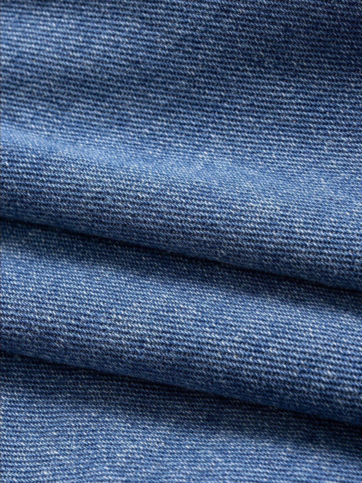 Geacă denim crop asimetrică cu fermoar diagonal și capse laterale - albastru