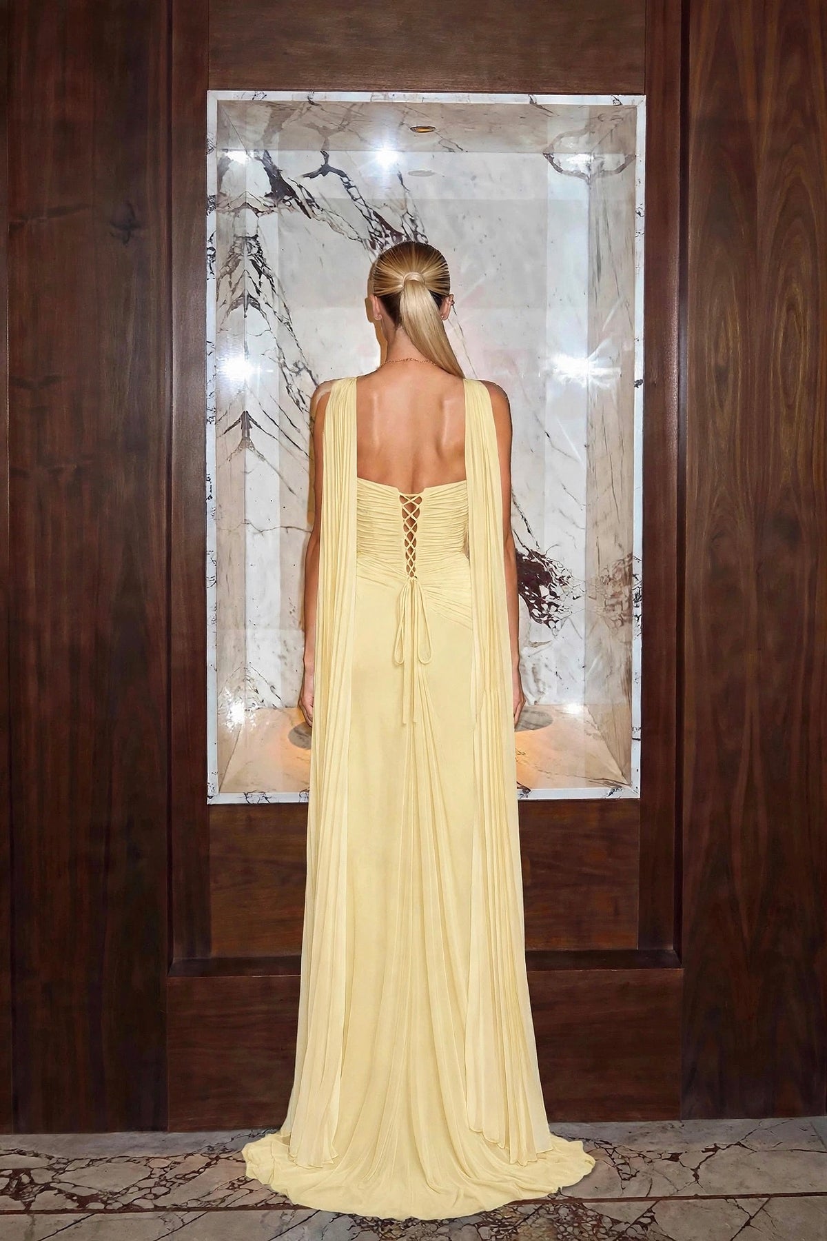 Rochie LUMINA - Lemon Silk Draped