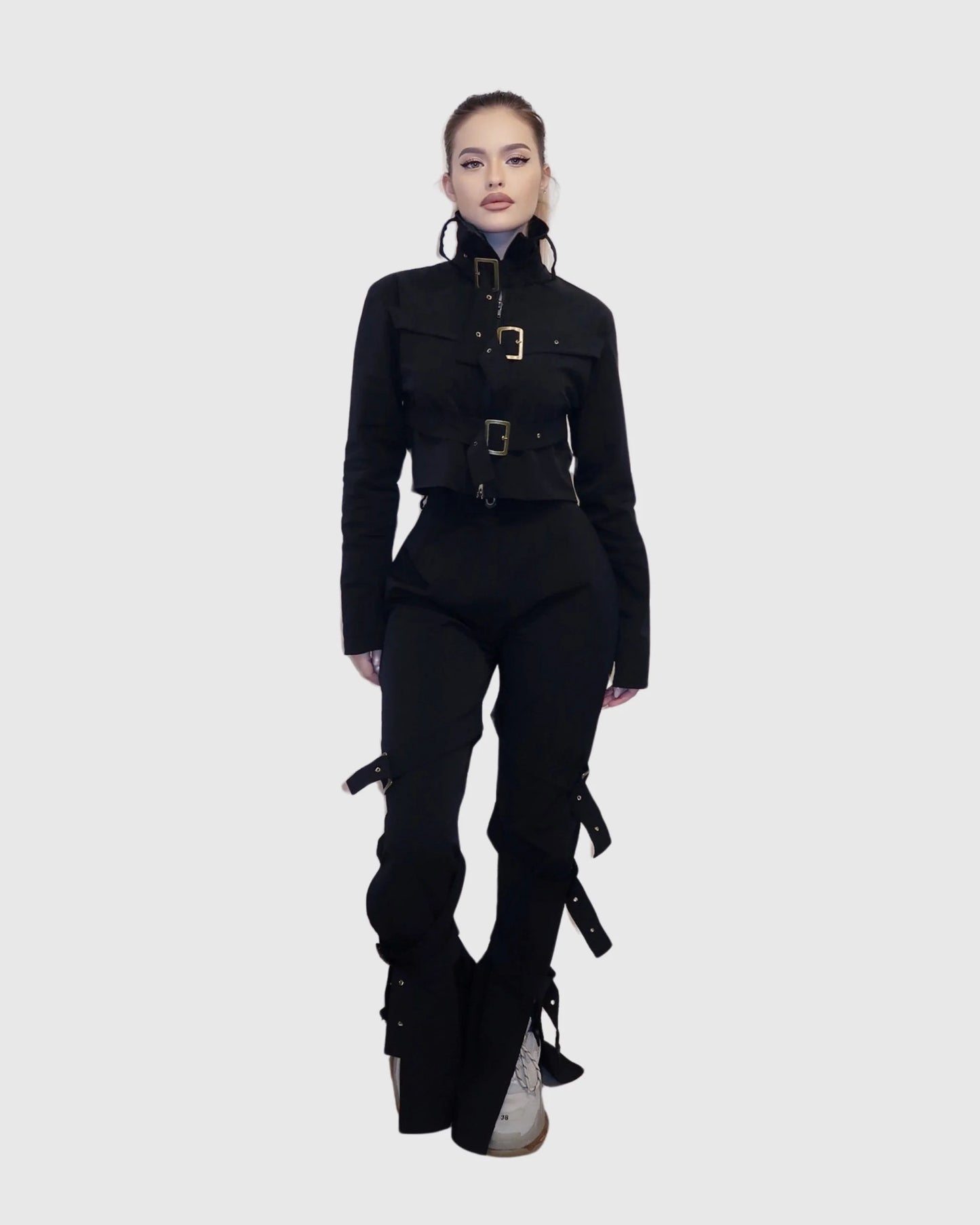 Compleu din 2 piese, geaca și pantaloni – negru