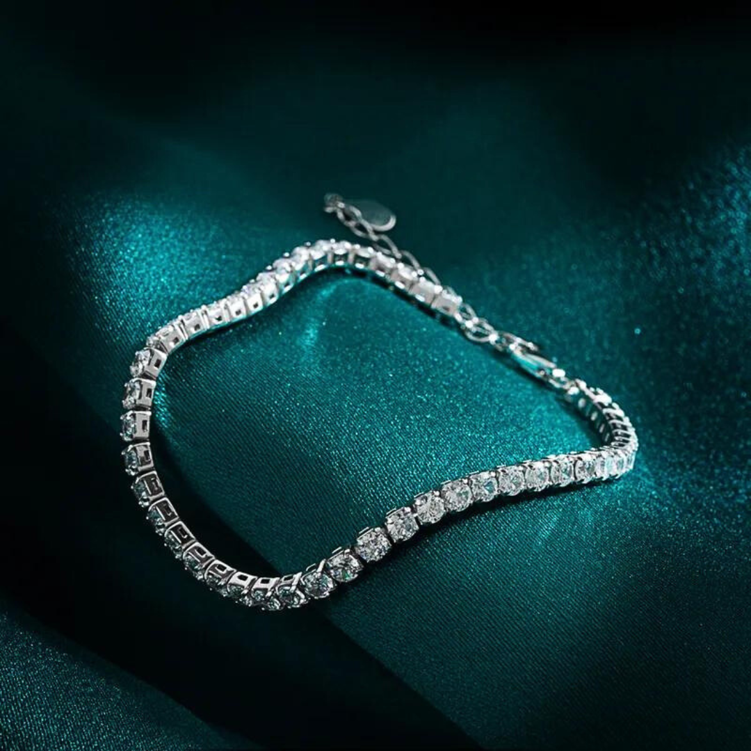 Bratara din argint cu diamante - Sparkling Elegance