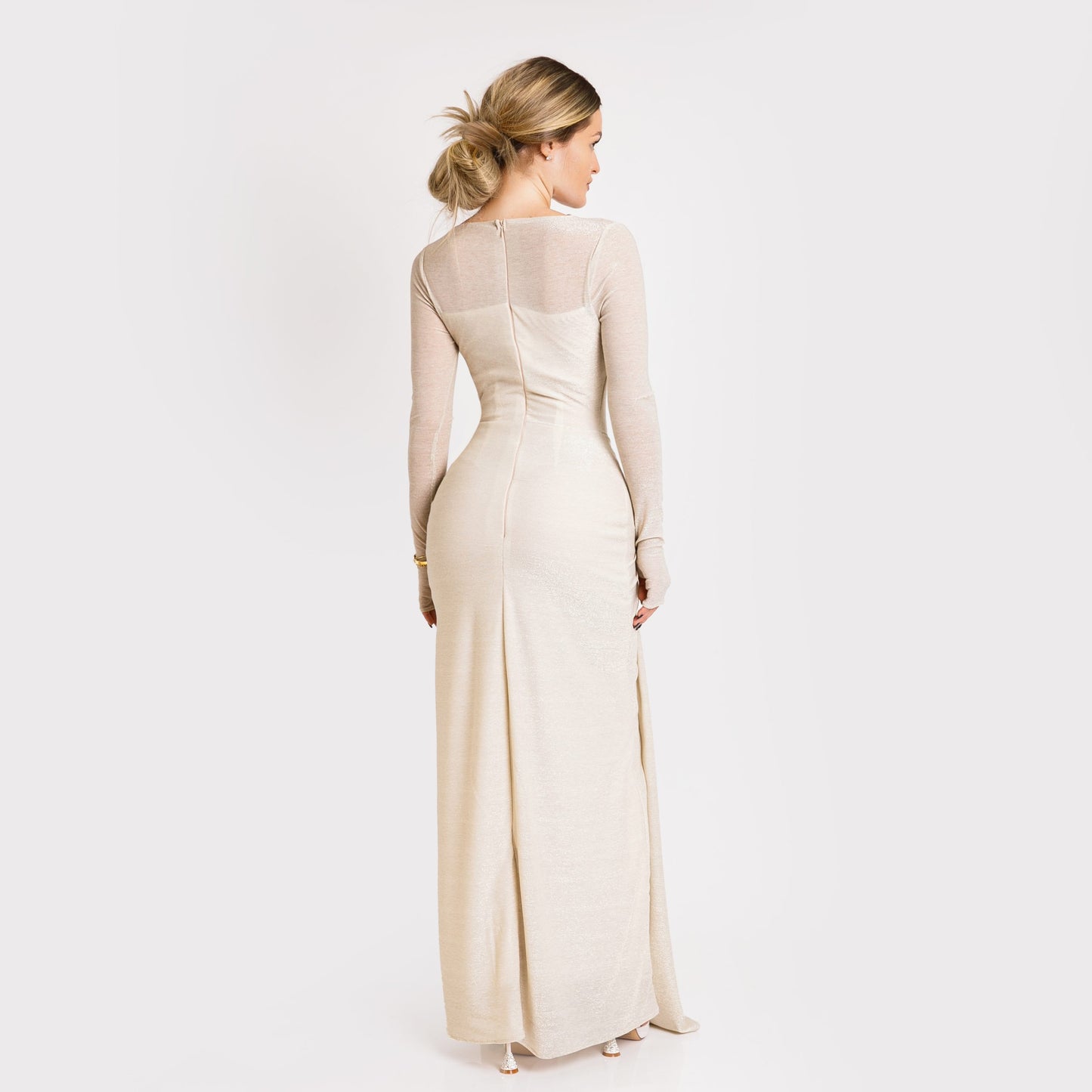 Rochie mulata, romaine - crème