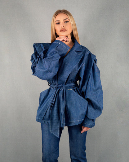 Geacă cu mâneci lungi - denim albastru