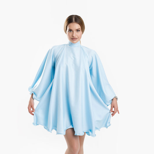 Rochie evazata, scurta - albâtre