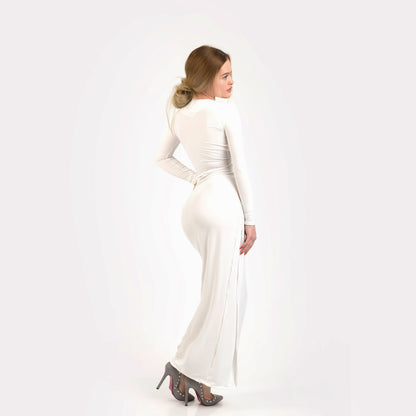 Rochie mulată, simpla si eleganta - alba