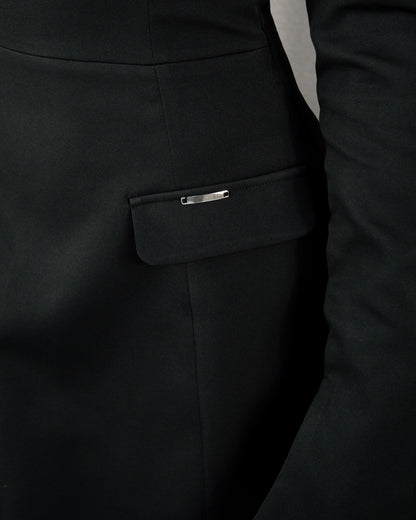 Rochie scurtă cu mâneci lungi - negru