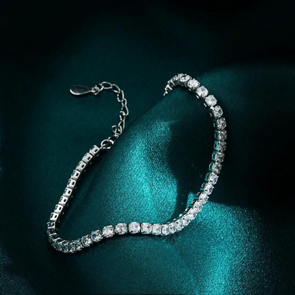 Bratara din argint cu diamante - Sparkling Elegance