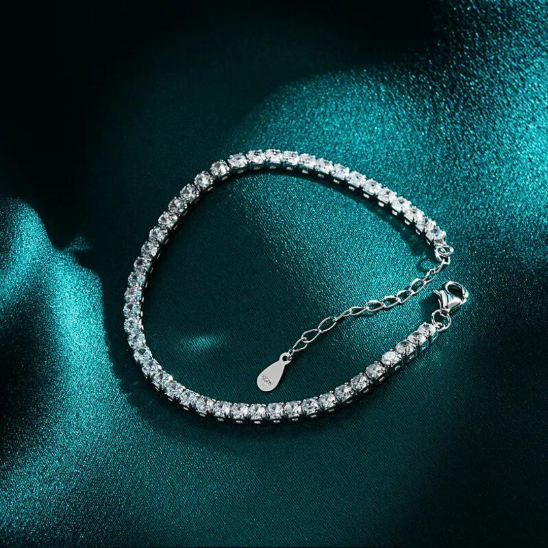 Bratara din argint cu diamante - Sparkling Elegance