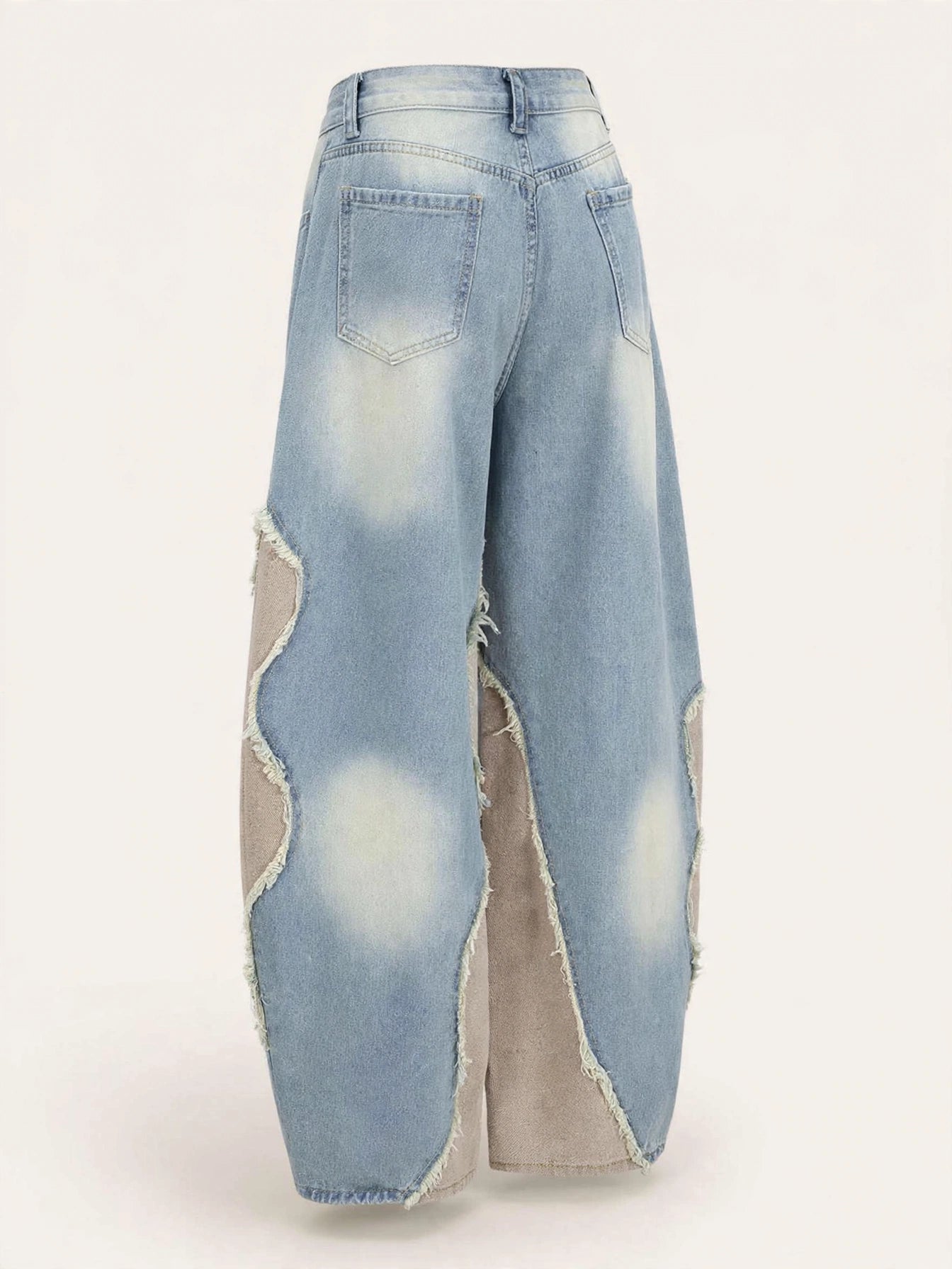 Compleu din 2 piese, corset și pantaloni denim - crem