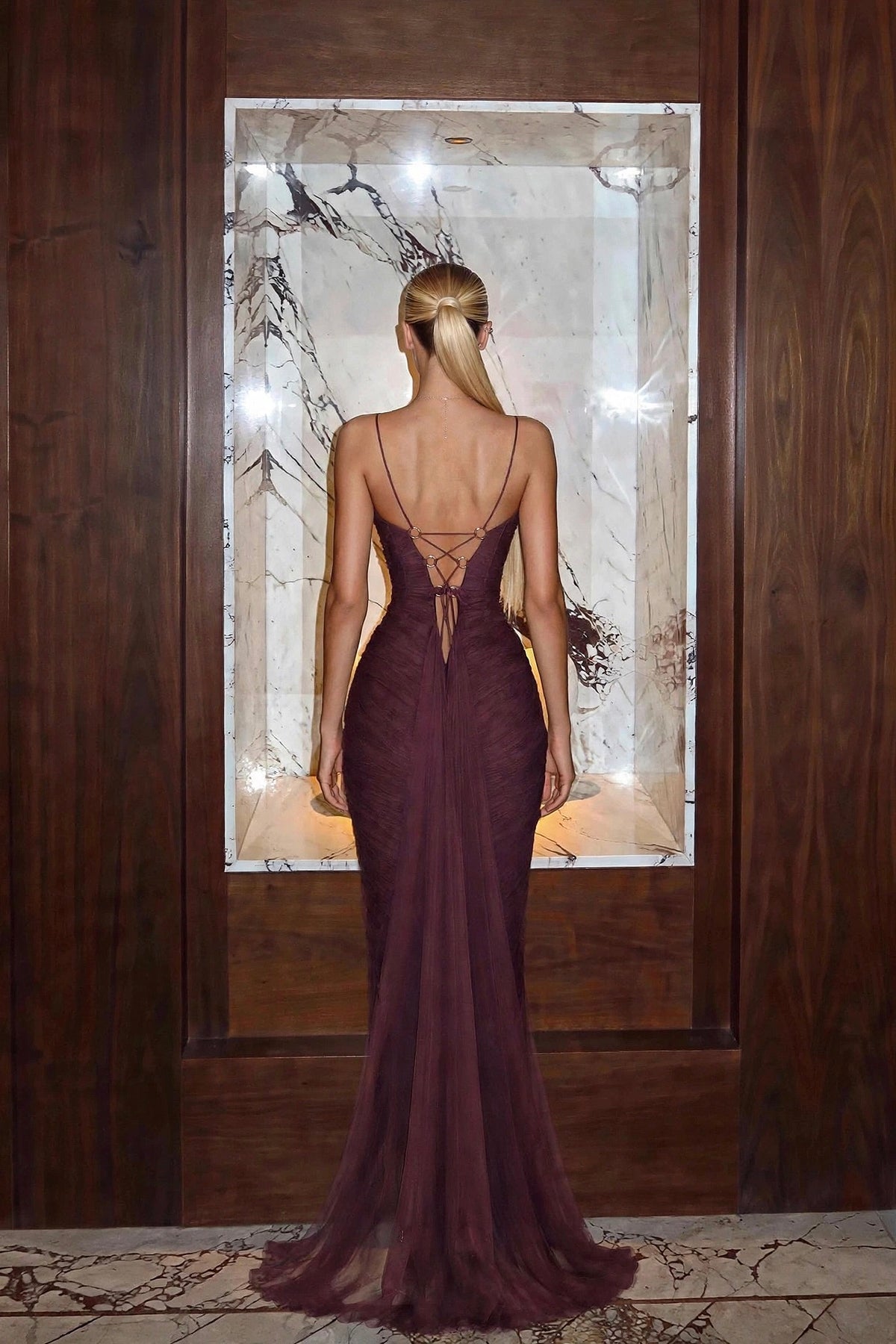 Rochie VELVETTA - Burgundy Muse