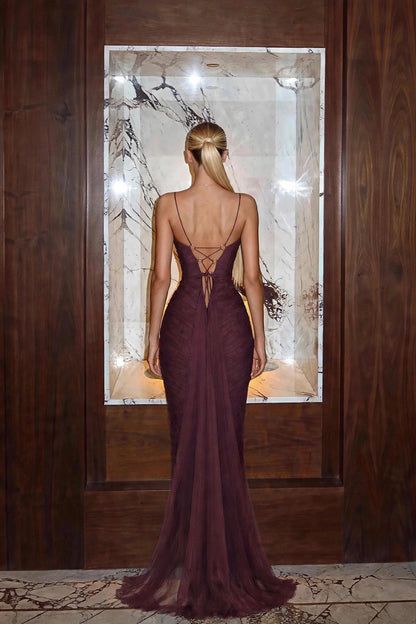 Rochie VELVETTA - Burgundy Muse