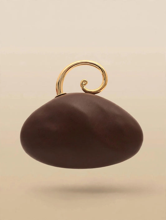 COCOA geantă mâner auriu - maro