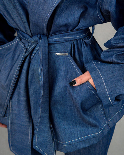 Geacă cu mâneci lungi - denim albastru