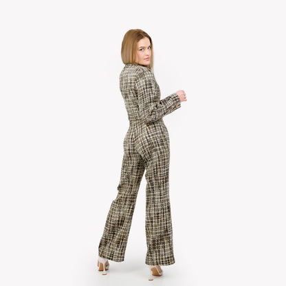 Compleu din 2 piese, sacou si pantaloni - maro