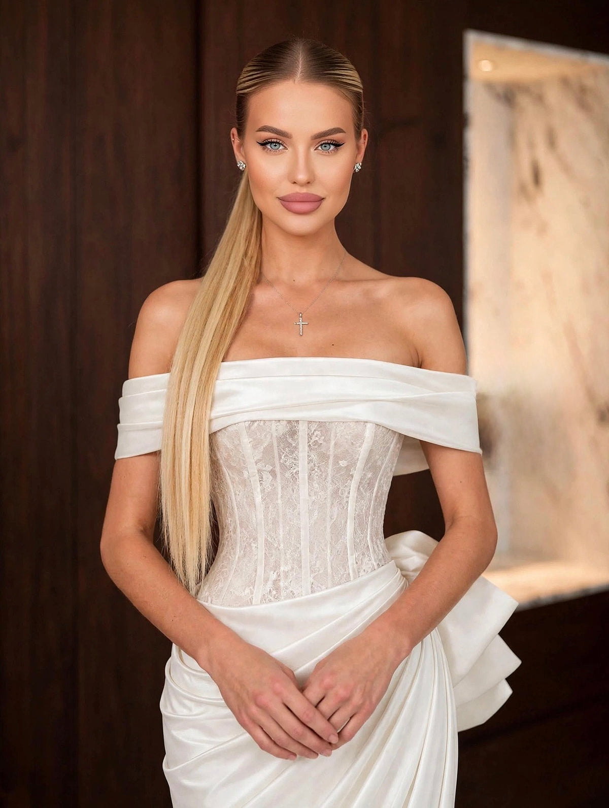 Rochie ISADORA - Ivory Draped Couture
