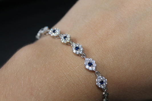 Bratara din argint ochi norocos - Blue Eye Charm