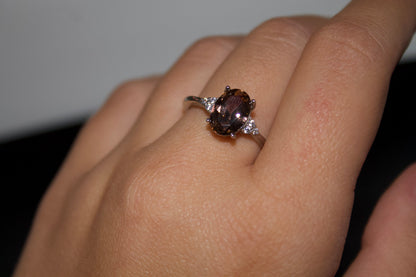 Inel din argint cu piatra maro - Brown Crown
