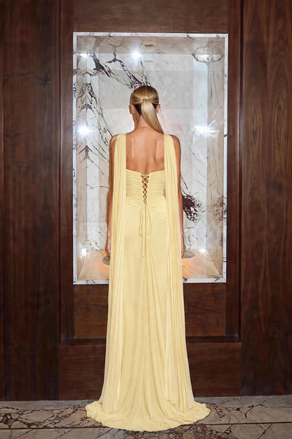 Rochie LUMINA - Lemon Silk Draped