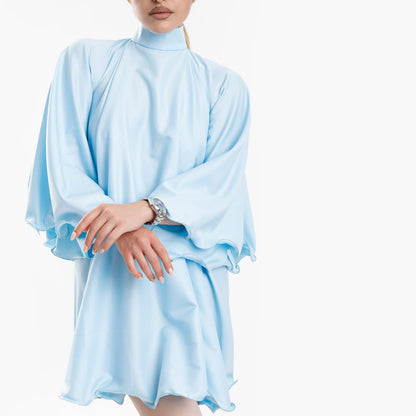 Rochie evazata, scurta - albâtre