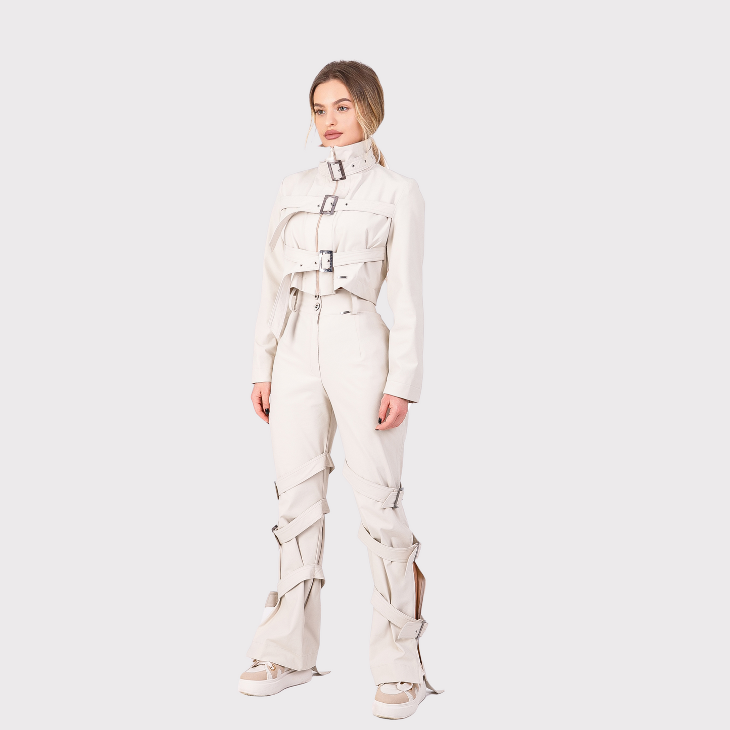 Compleu din 2 piese, geaca si pantaloni - crem