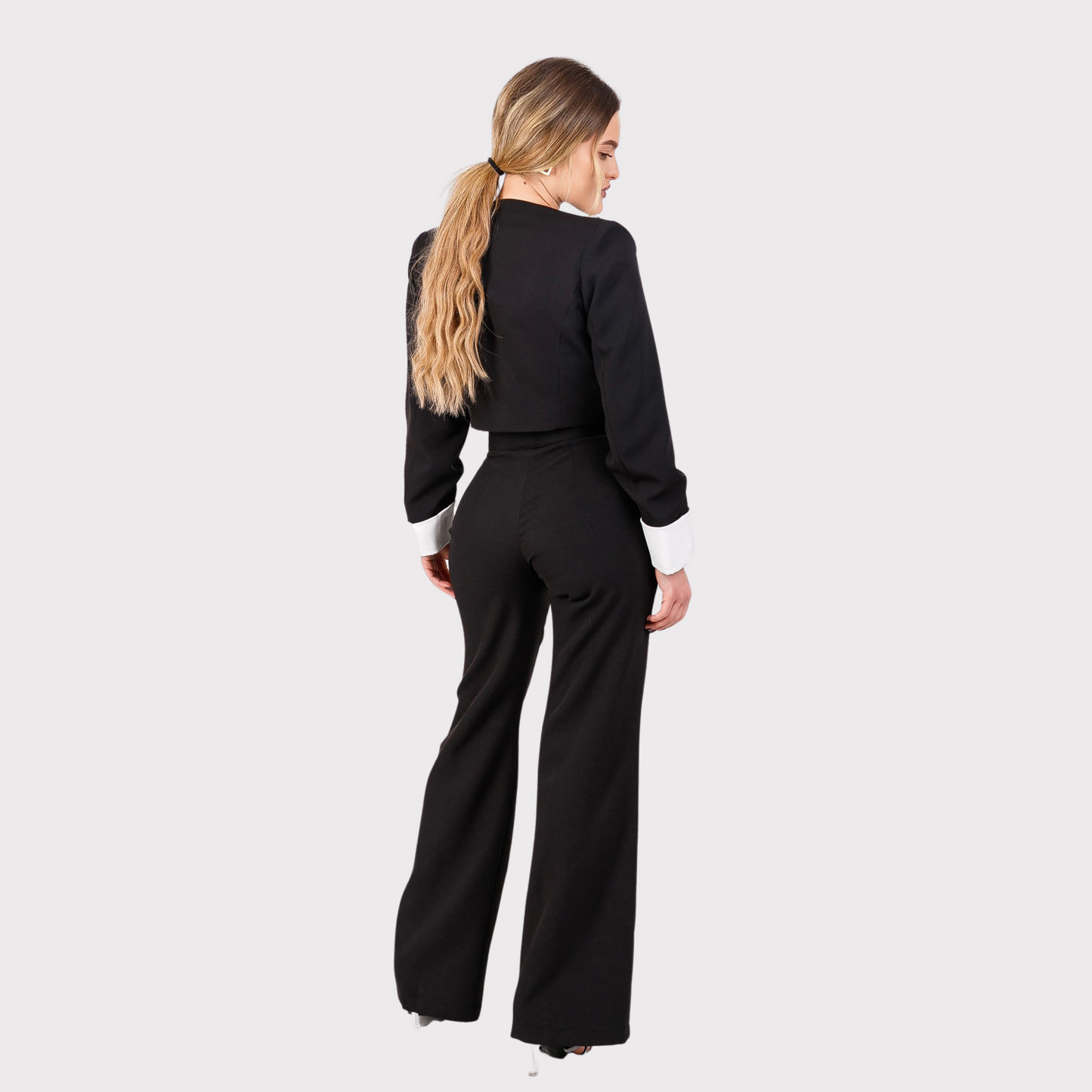 Compleu din 2 piese, sacou si pantaloni - negru
