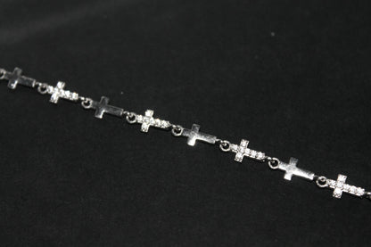 Bratara din argint cu pietre și cruci - Divine Bracelet