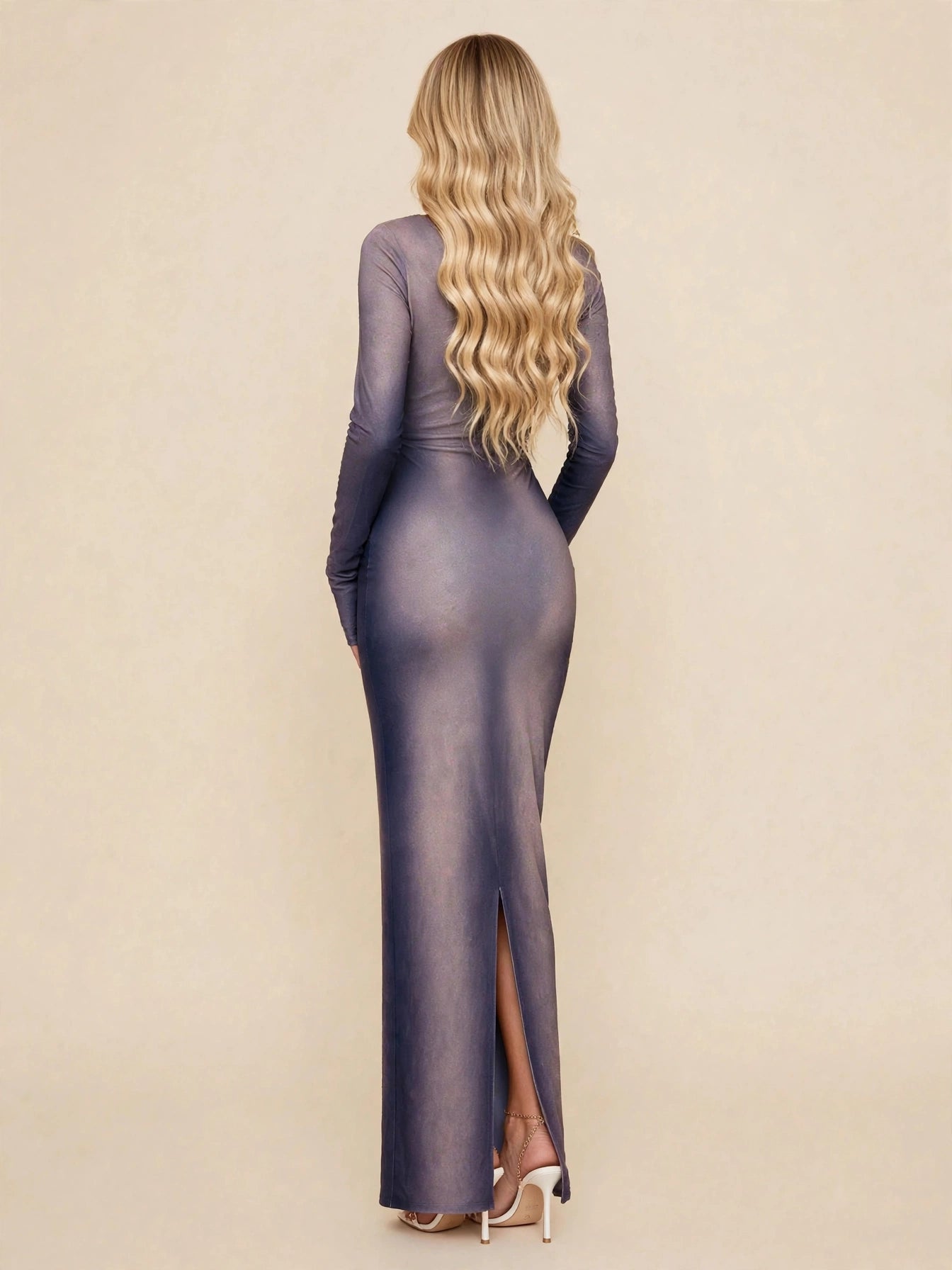 Rochie mânecă lungă sirenă - ombre