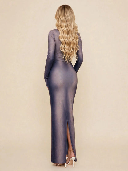 Rochie mânecă lungă sirenă - ombre