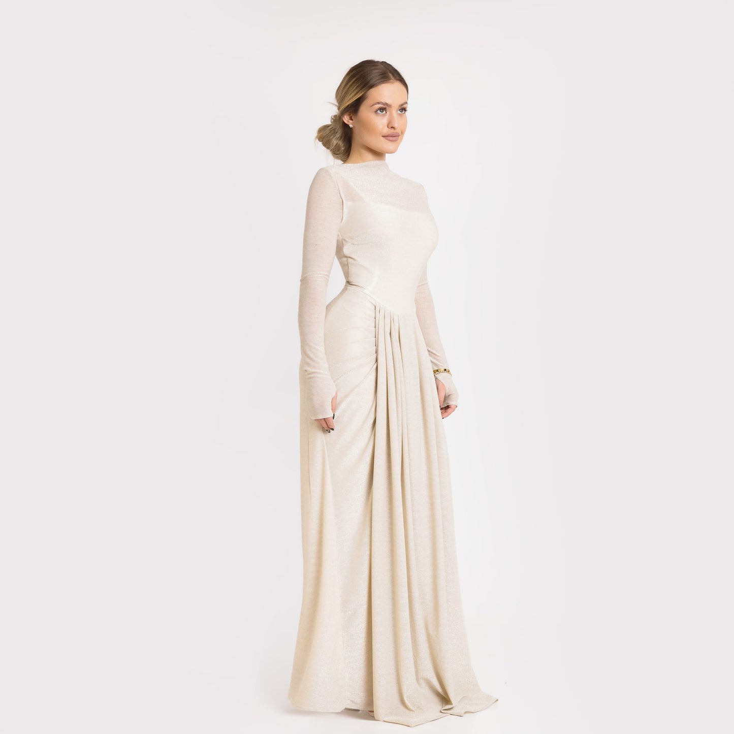 Rochie mulata, romaine - crème