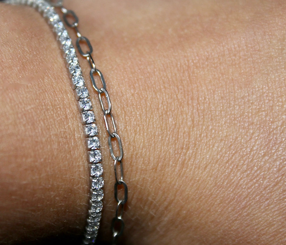 Bratara din argint în 2 straturi - Elegance Wrist
