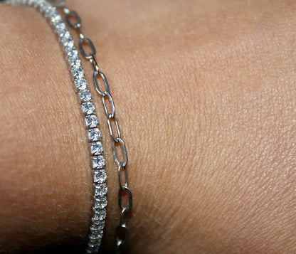 Bratara din argint în 2 straturi - Elegance Wrist