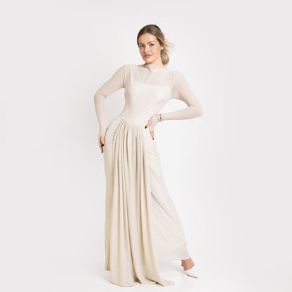 Rochie mulata, romaine - crème