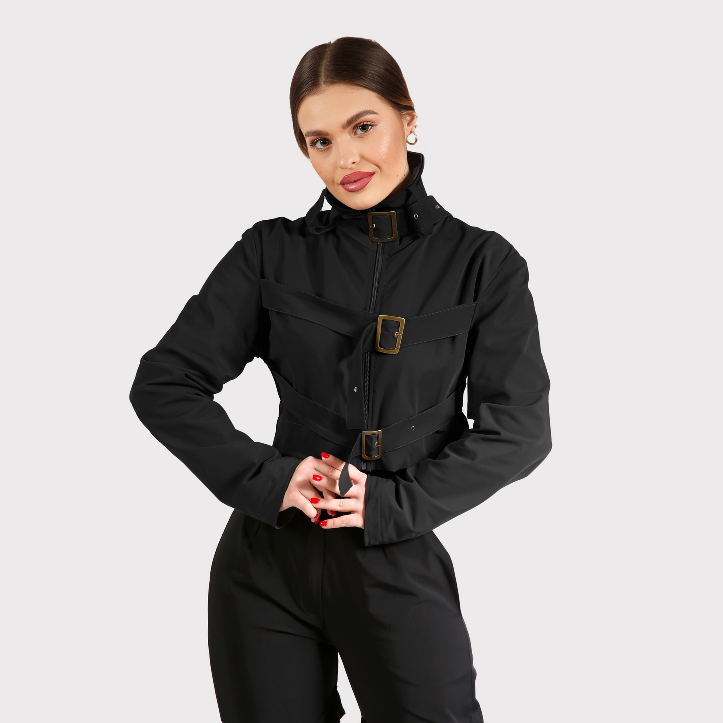 Compleu din 2 piese, geaca și pantaloni – negru