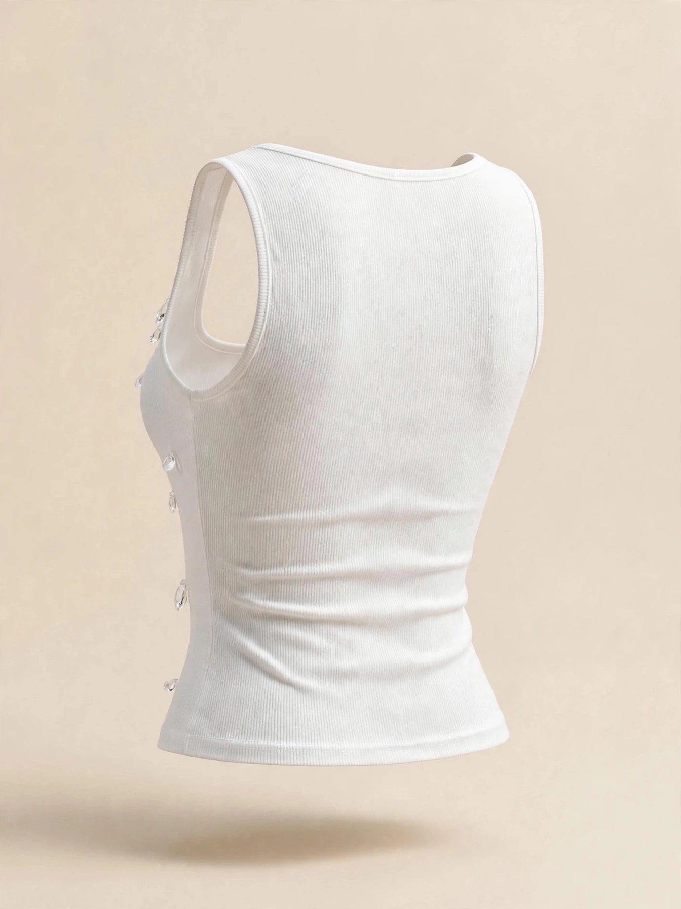 Compleu din 2 piese, maieu și pantaloni scurți din piele - alb/negru