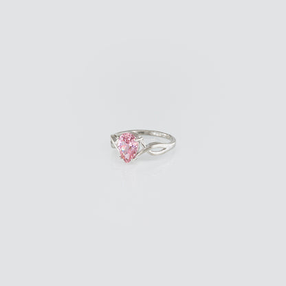 Inel din argint cu piatra roz - Pink Crown