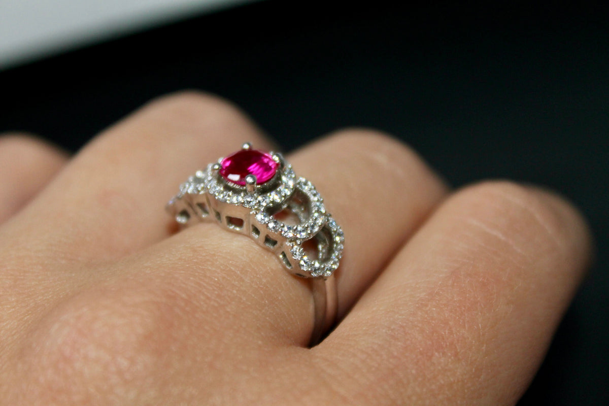 Inel din argint cu piatra roz - Rose Quartz