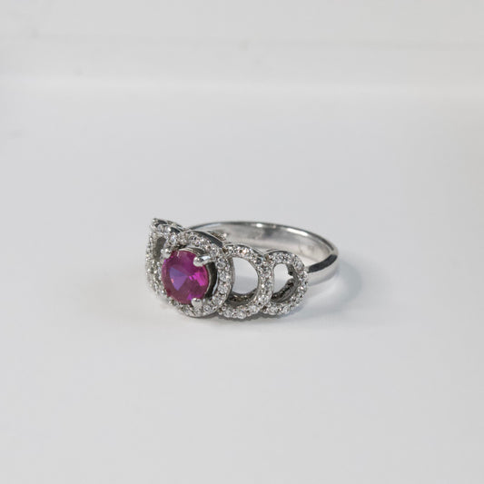 Inel din argint cu piatra roz - Rose Quartz