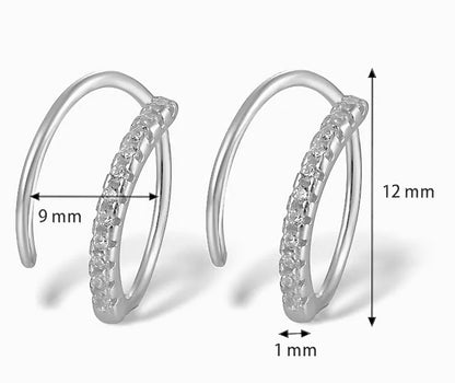 Cercei din argint cu pietre- Spin Stone Silver