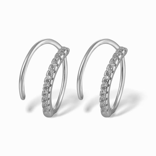 Cercei din argint cu pietre- Spin Stone Silver