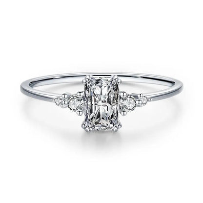 Inel din argint cu pietre - Square Sparkle