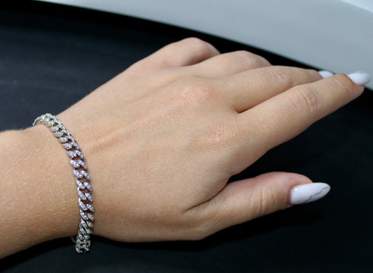 Bratara din argint cu diamante - Tennis Chain
