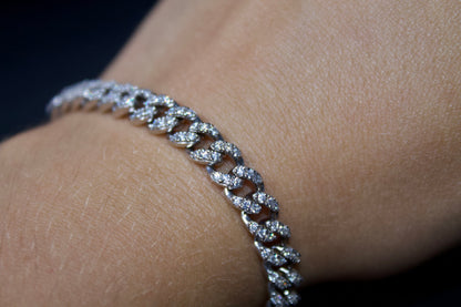 Bratara din argint cu diamante - Tennis Chain