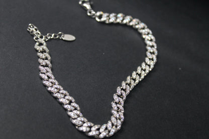 Bratara din argint cu diamante - Tennis Chain